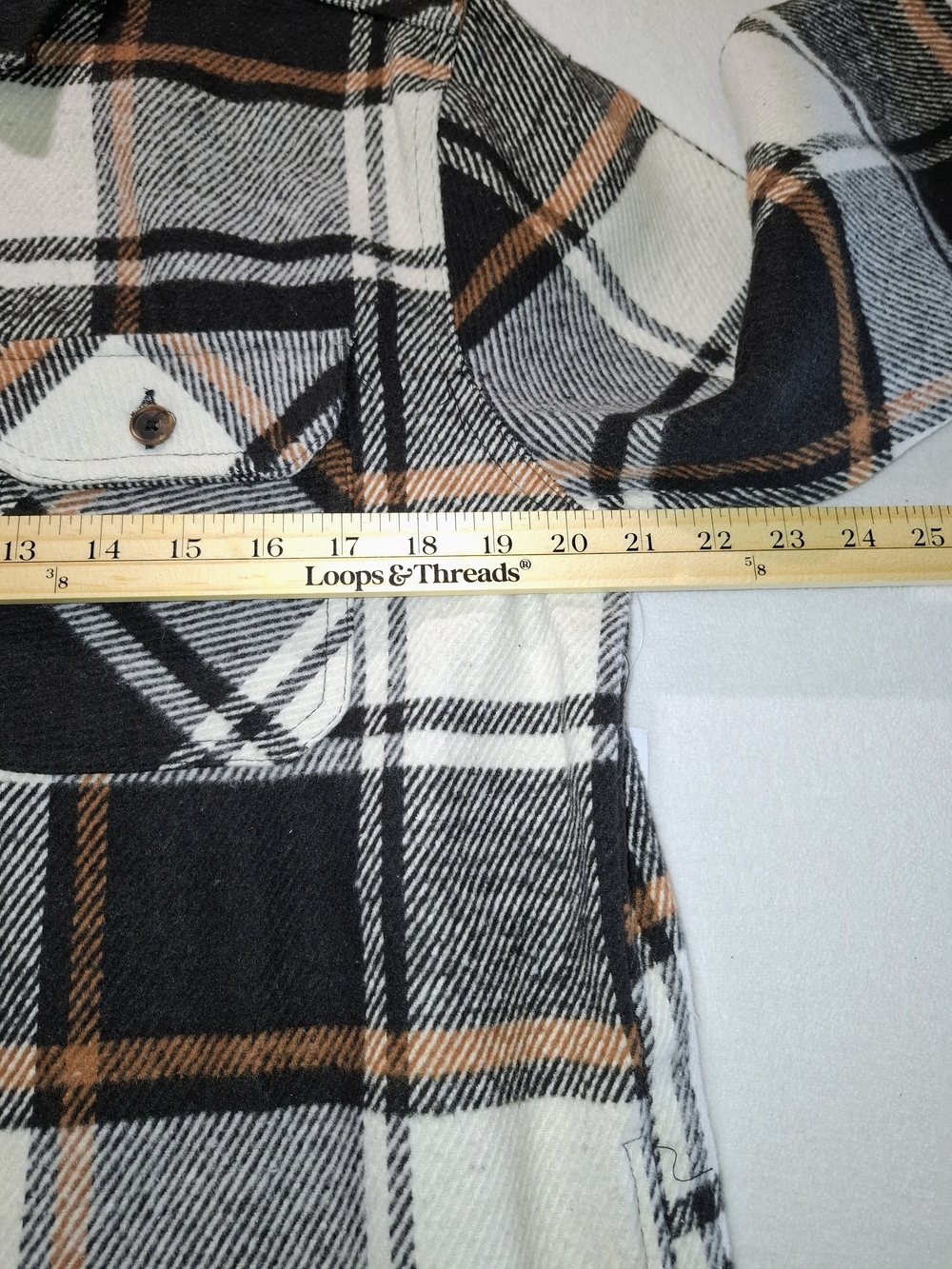 VSTR Lightweight Plaid Shirt Jacket - Black, White & Brown - Picture 3 of 11